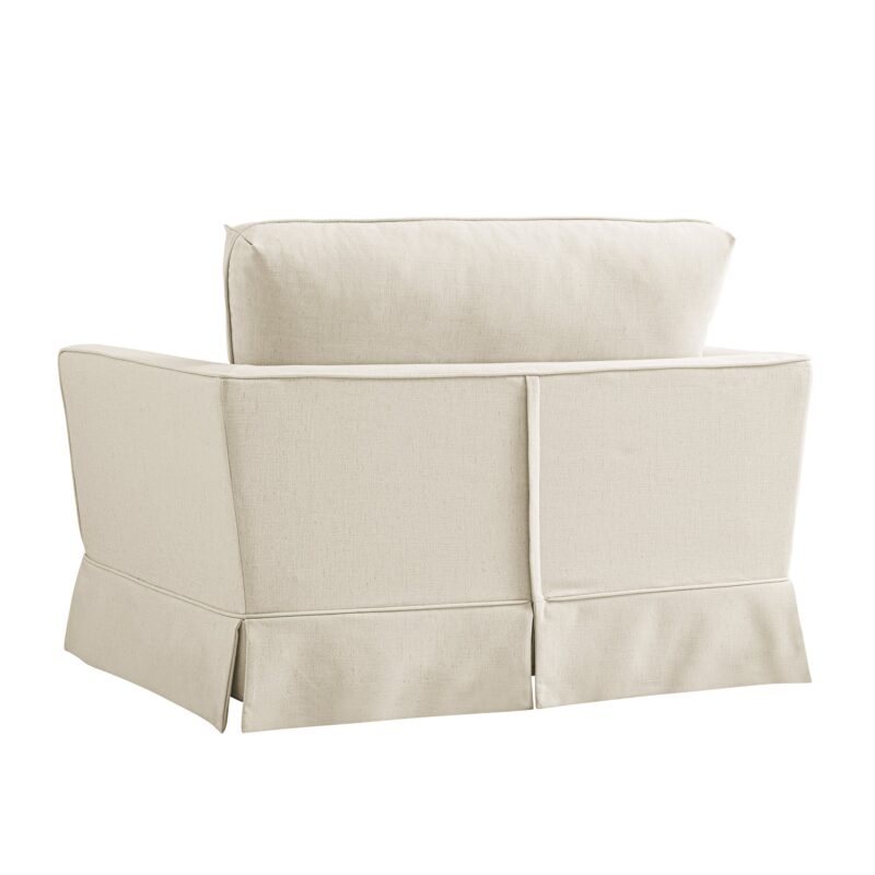 Fitz Skirted Loveseat, Oatmeal Linen Blend - Image 11