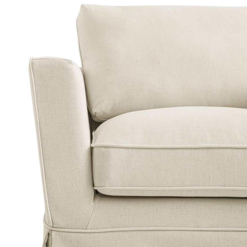 Fitz Skirted Loveseat, Oatmeal Linen Blend - Image 13