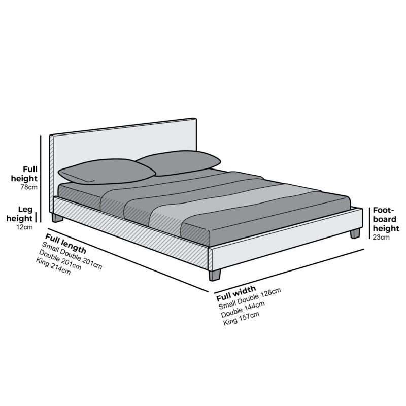 URSA White PU Leather Bed Frame with LED on Footend - Image 5