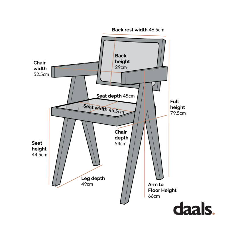 Jeanne Dark Walnut Cane Rattan Solid Beech Wood Dining Chair - Image 5