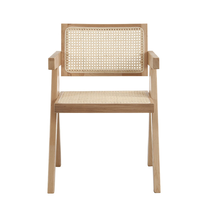 Jeanne Natural Colour Cane Rattan Solid Beech Wood Dining Chair - Image 4