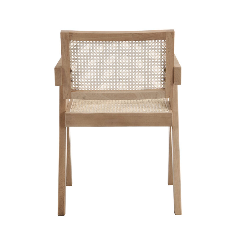 Jeanne Natural Colour Cane Rattan Solid Beech Wood Dining Chair - Image 7