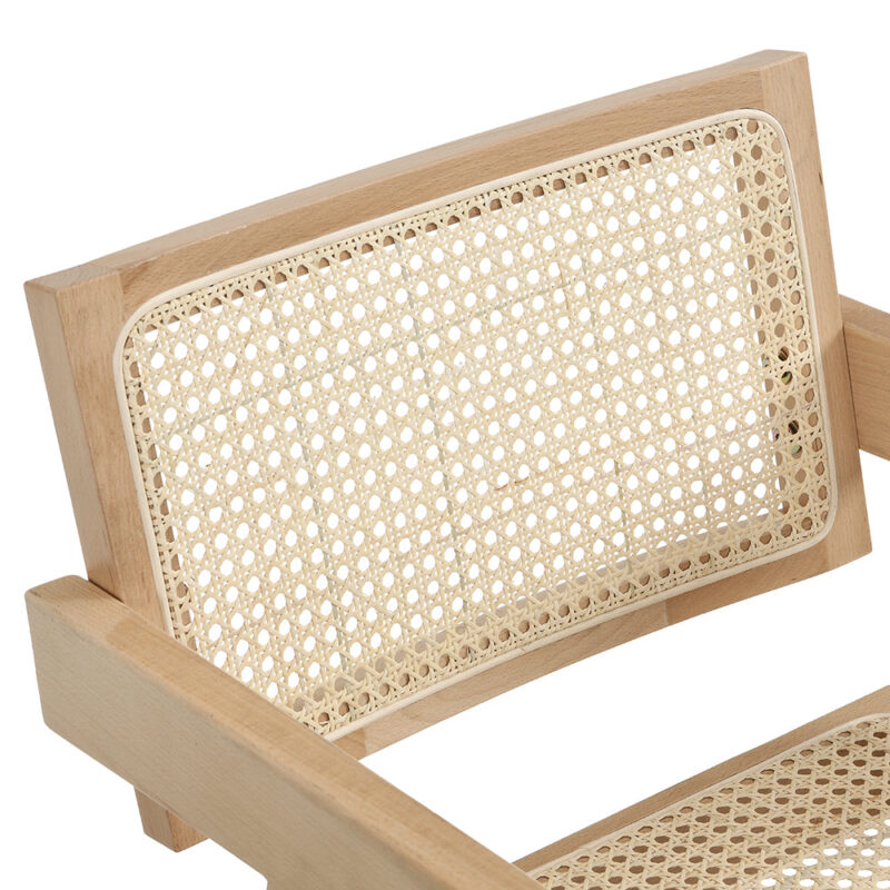Jeanne Natural Colour Cane Rattan Solid Beech Wood Dining Chair - Image 8