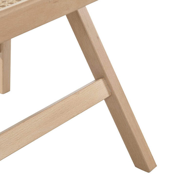 Frances Set of 2 Folding Cane Rattan Chairs, Natural Colour - Image 11