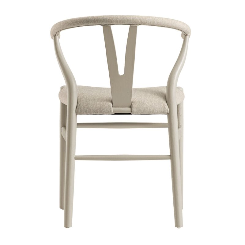 Hansel Upholstered Dining Chair, Taupe Frame with Oatmeal Fabric - Image 10