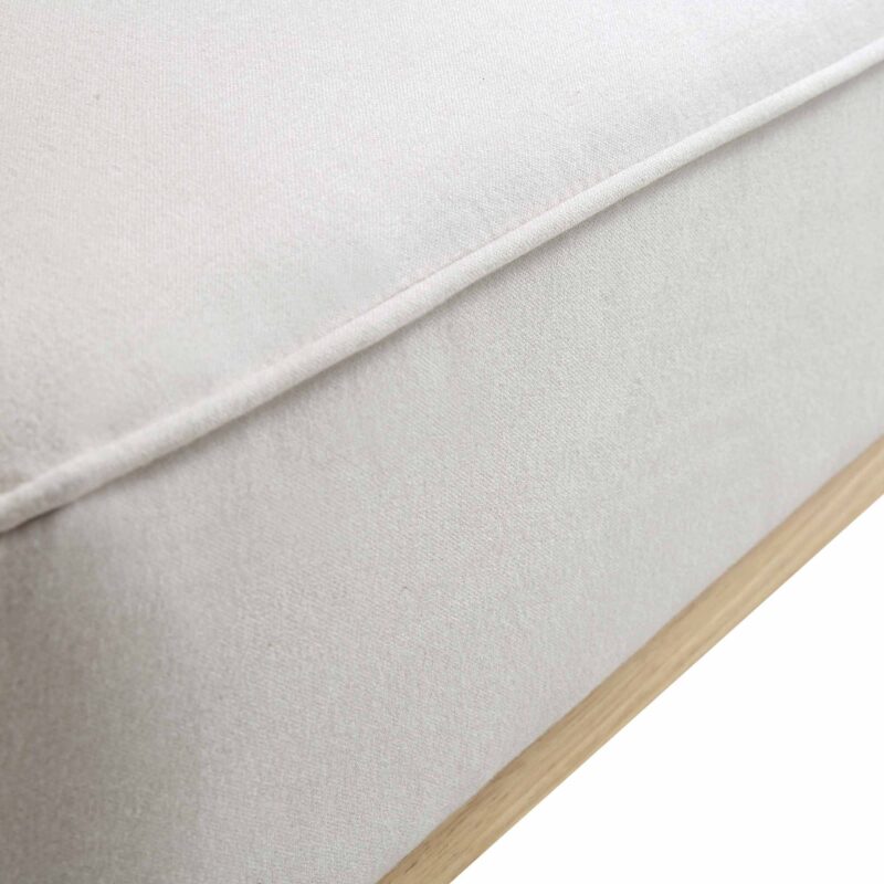 Pienza Cane Sofa Bed, Beige Woven Fabric with Natural Solid Oak Frame - Image 15