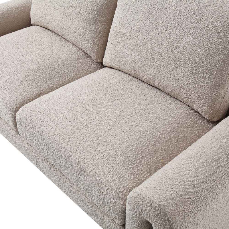 Hampstead Taupe Boucle Curved 2-Seater Sofa - Image 10