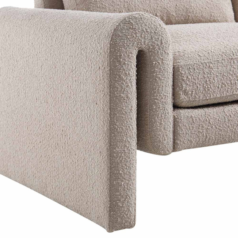 Hampstead Taupe Boucle Curved 2-Seater Sofa - Image 11