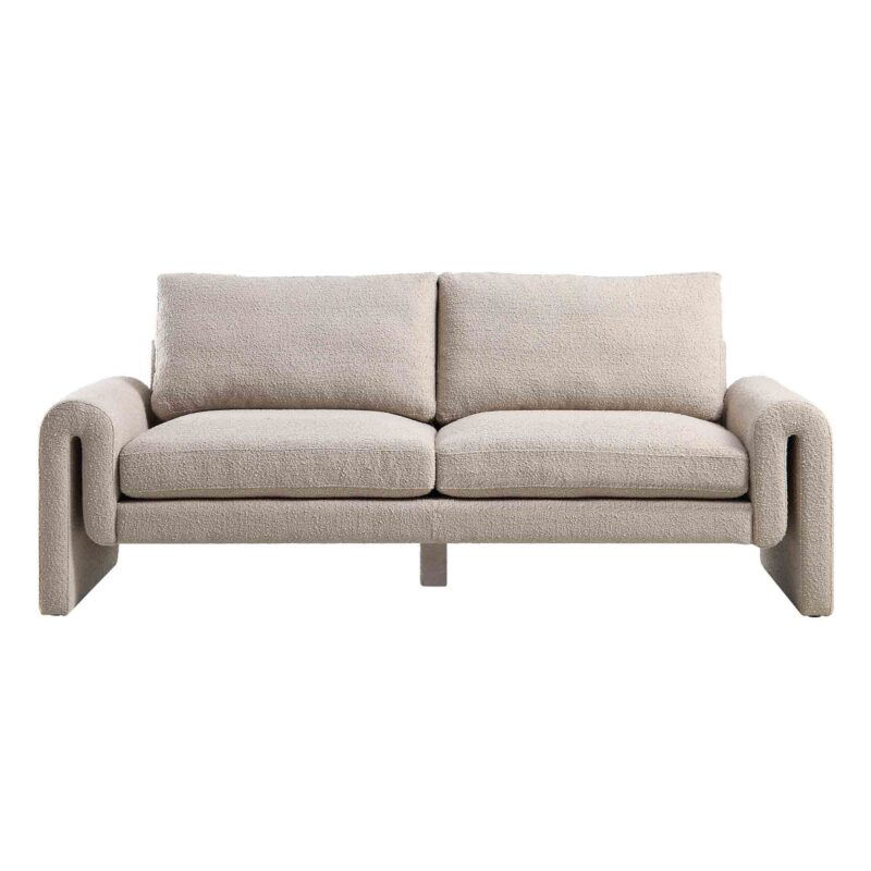 Hampstead Taupe Boucle Curved 3-Seater Sofa - Image 3