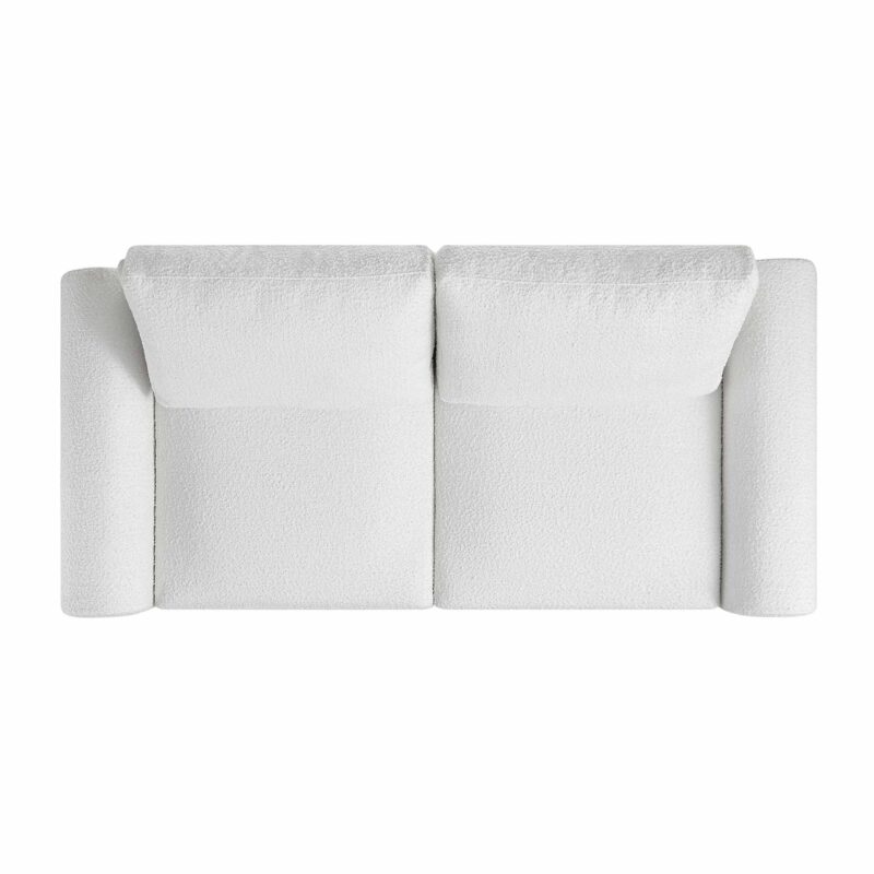Hampstead White Boucle Curved 2-Seater Sofa - Image 7