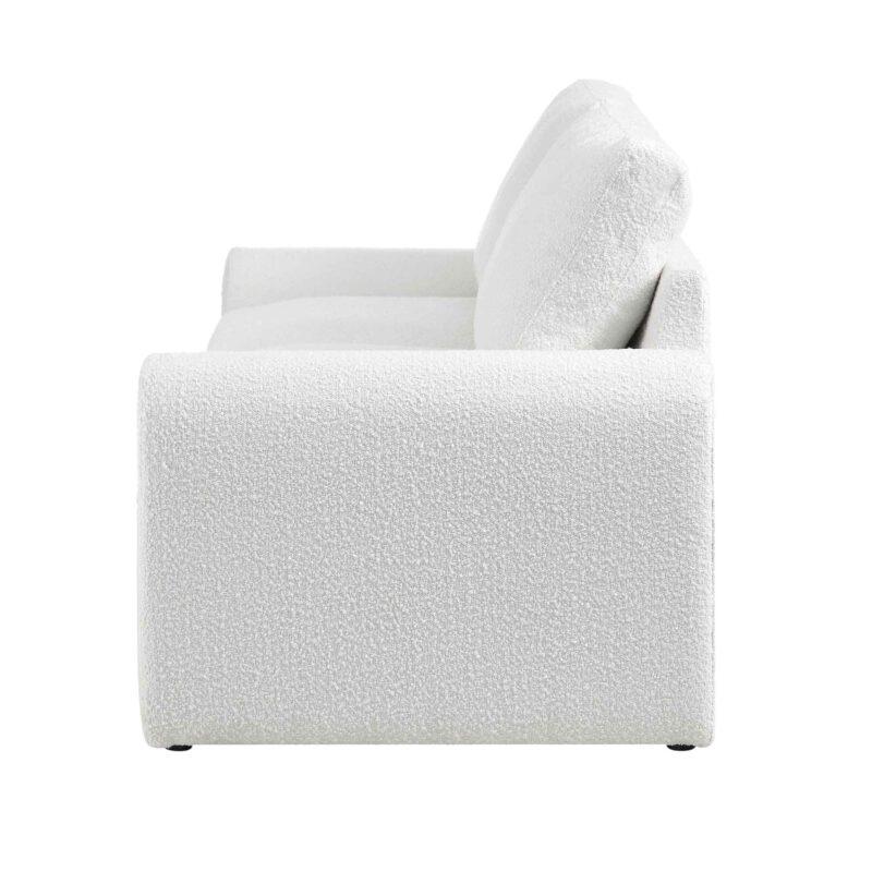 Hampstead White Boucle Curved 2-Seater Sofa - Image 8