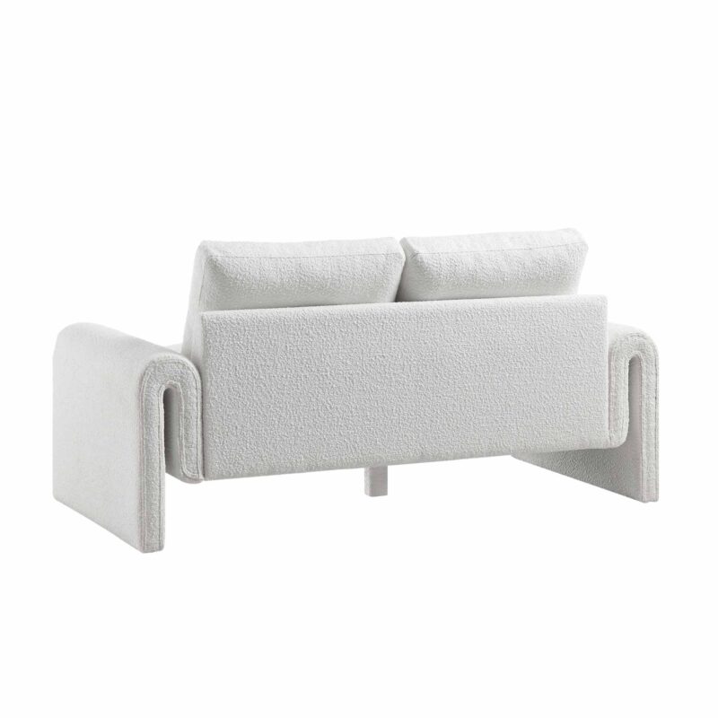 Hampstead White Boucle Curved 2-Seater Sofa - Image 9