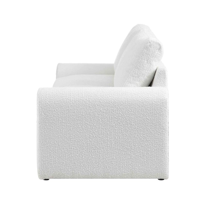 Hampstead White Boucle Curved 3-Seater Sofa - Image 8