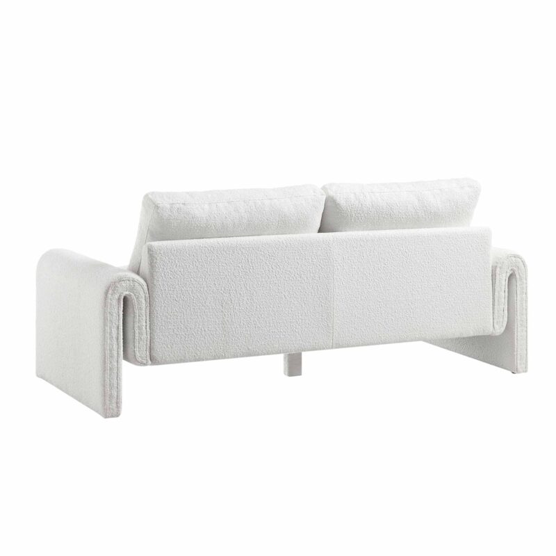 Hampstead White Boucle Curved 3-Seater Sofa - Image 9