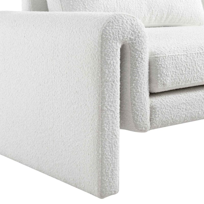 Hampstead White Boucle Curved 3-Seater Sofa - Image 12