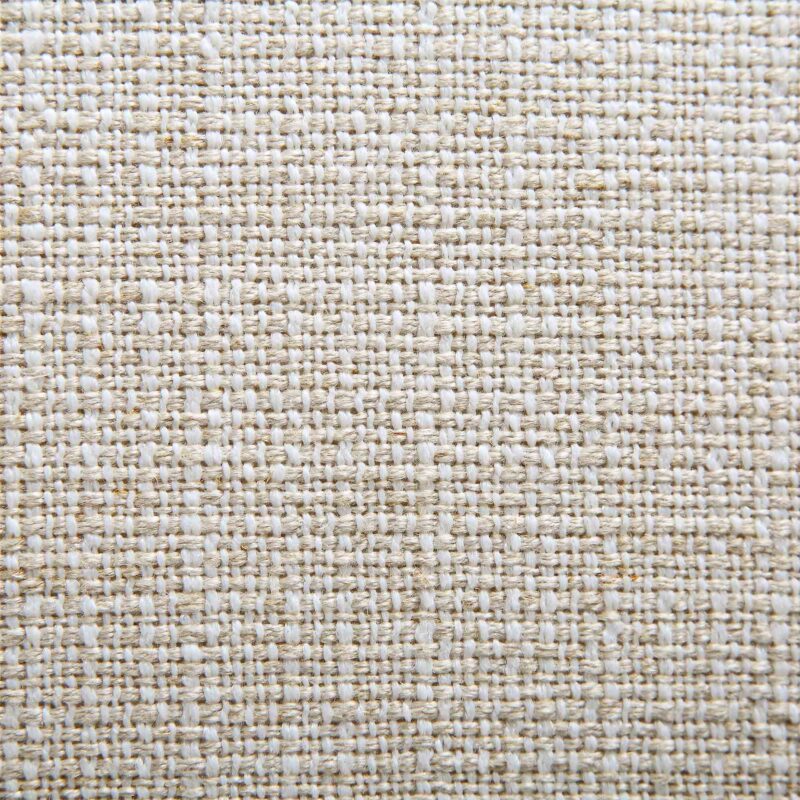 Amboise 3-Seater Curved Sofa with Ball Cushions, Beige Linen Blend - Image 17