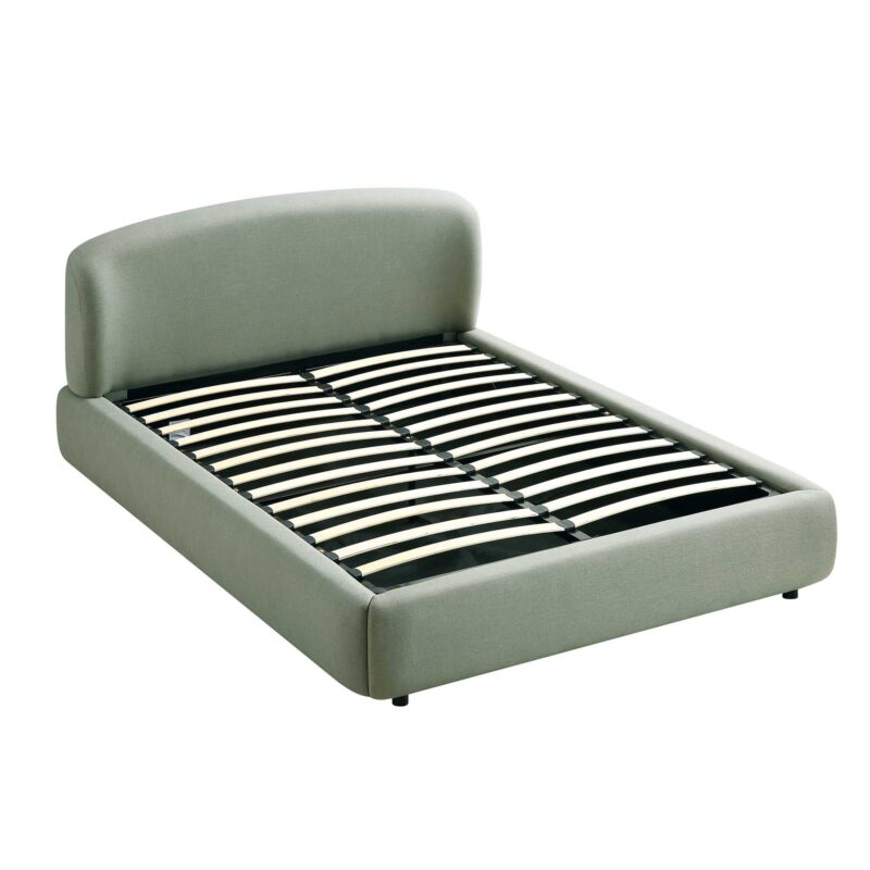Constance Winged Headboard Ottoman Storage Bed, Olive Linen - Image 8