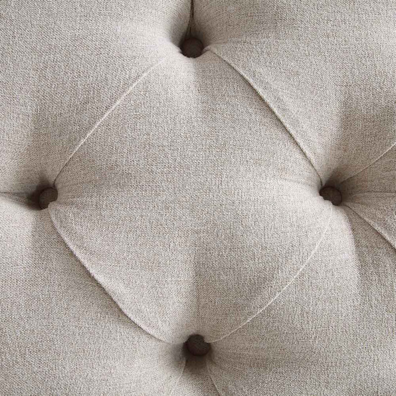 Leamington Deep-Buttoned Upholstered Bed, Oatmeal Fabric - Image 13