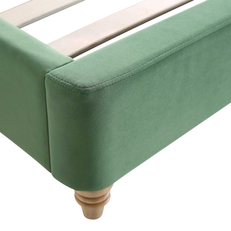 Leamington Deep-Buttoned Upholstered Bed, Meadow Green Velvet - Image 12