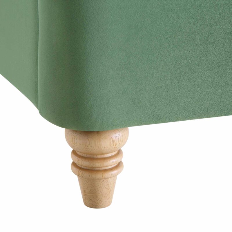 Leamington Deep-Buttoned Upholstered Bed, Meadow Green Velvet - Image 14