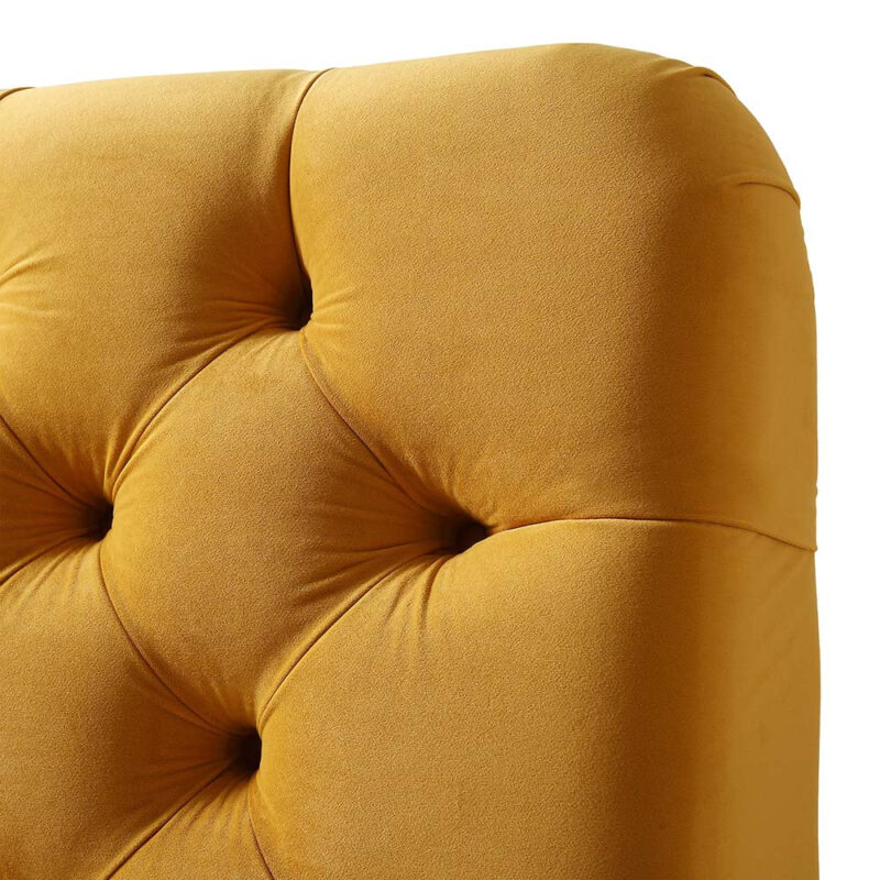 Leamington Deep-Buttoned Upholstered Bed, Turmeric Yellow Velvet - Image 11