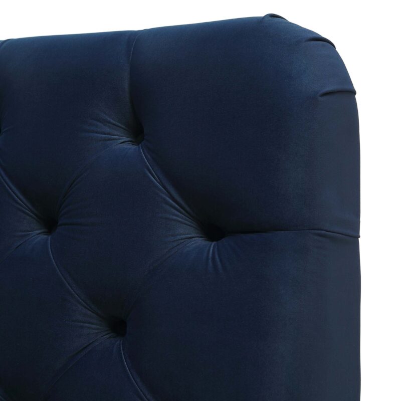 Leamington Deep-Buttoned Upholstered Bed, Midnight Blue Velvet - Image 11