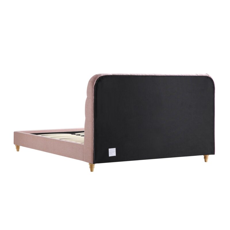 Leamington Deep-Buttoned Upholstered Bed, Rosewater Pink Fabric - Image 9