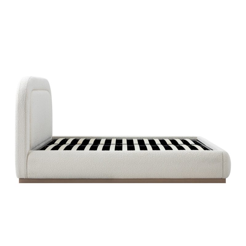 Luella Upholstered Wooden Plinth Base Storage Bed, Ecru Boucle - Image 12