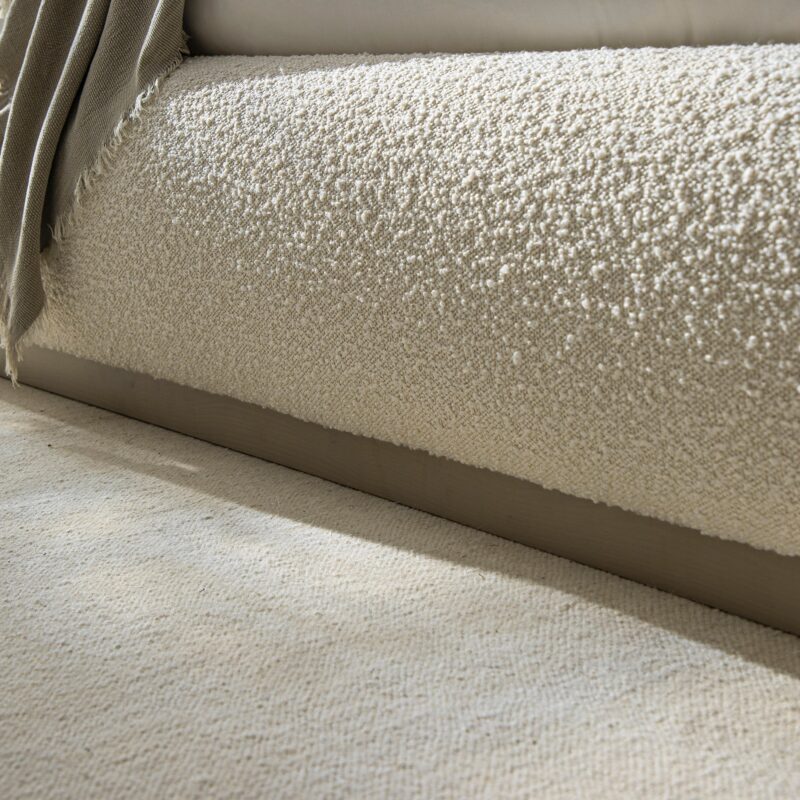Luella Upholstered Wooden Plinth Base Storage Bed, Ecru Boucle - Image 7