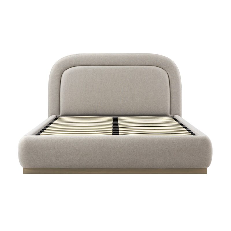 Luella Upholstered Wooden Plinth Base Storage Bed, Sand Fabric - Image 8