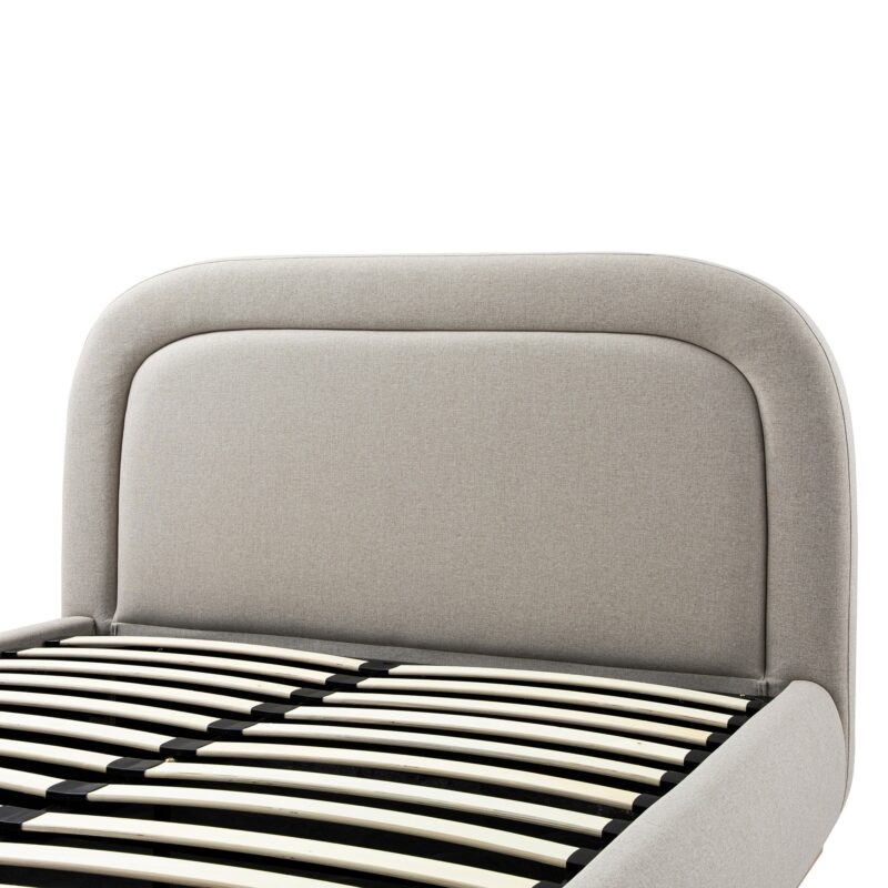 Luella Upholstered Wooden Plinth Base Storage Bed, Sand Fabric - Image 14