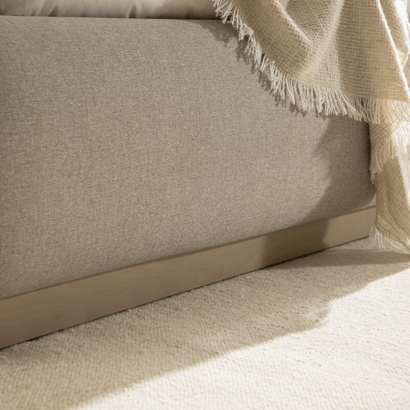 Luella Upholstered Wooden Plinth Base Storage Bed, Sand Fabric - Image 7