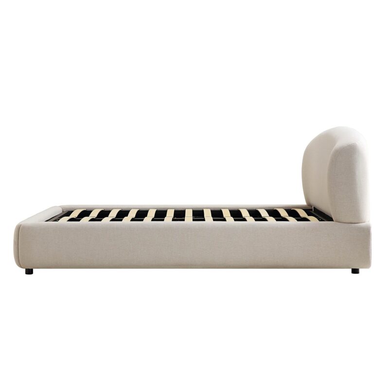 Constance Winged Headboard Ottoman Storage Bed, Beige Linen - Image 10