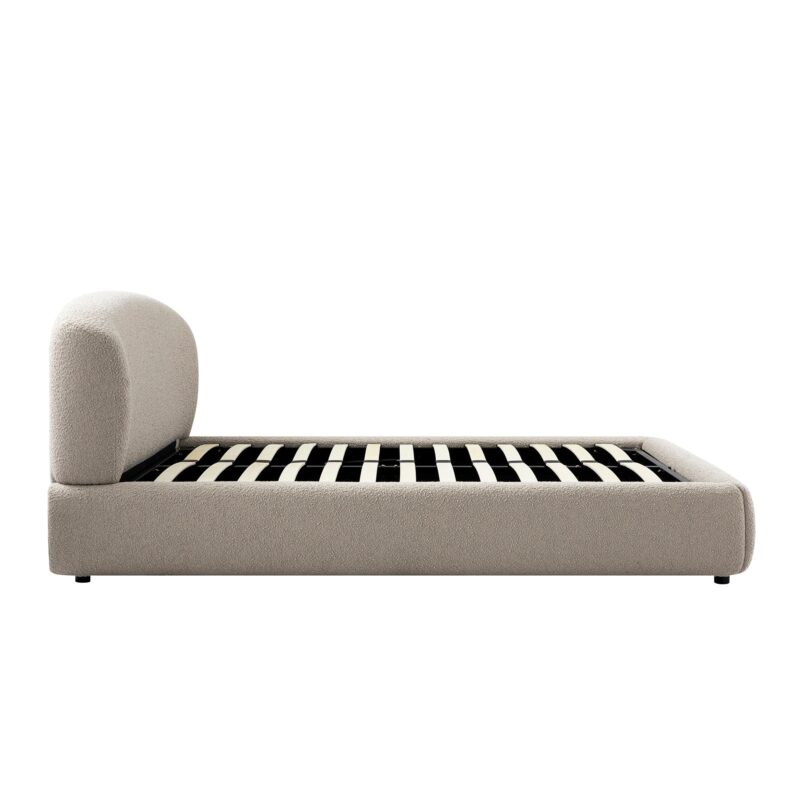 Constance Winged Headboard Ottoman Storage Bed, Light Taupe Boucle - Image 11