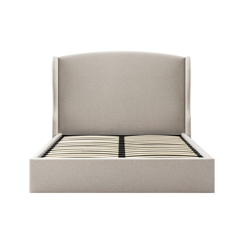 Kimberly Winged Upholstered Storage Bed, Sand Fabric - Image 8