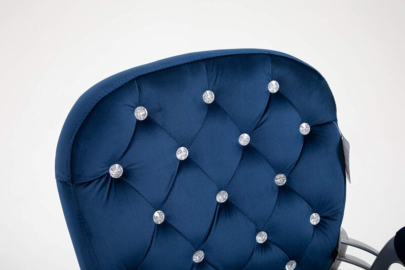Blue Velvet Chesterfield Swivel Chair - Image 6