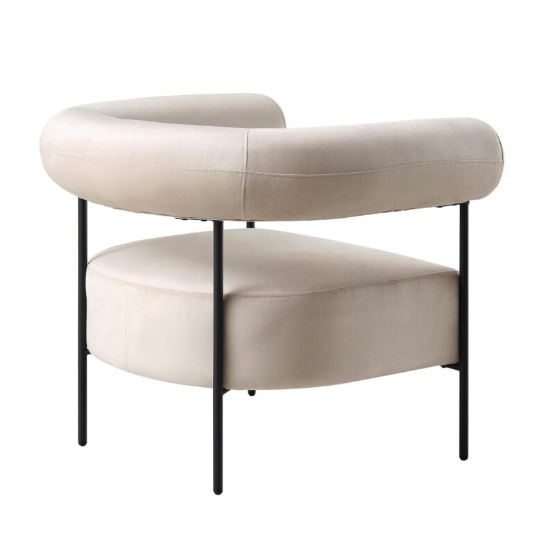 Fulbourn Champagne Velvet Armchair - Image 7