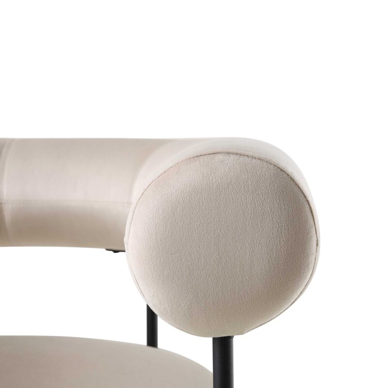 Fulbourn Champagne Velvet Armchair - Image 10