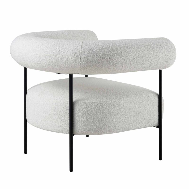 Fulbourn White Boucle Armchair - Image 7