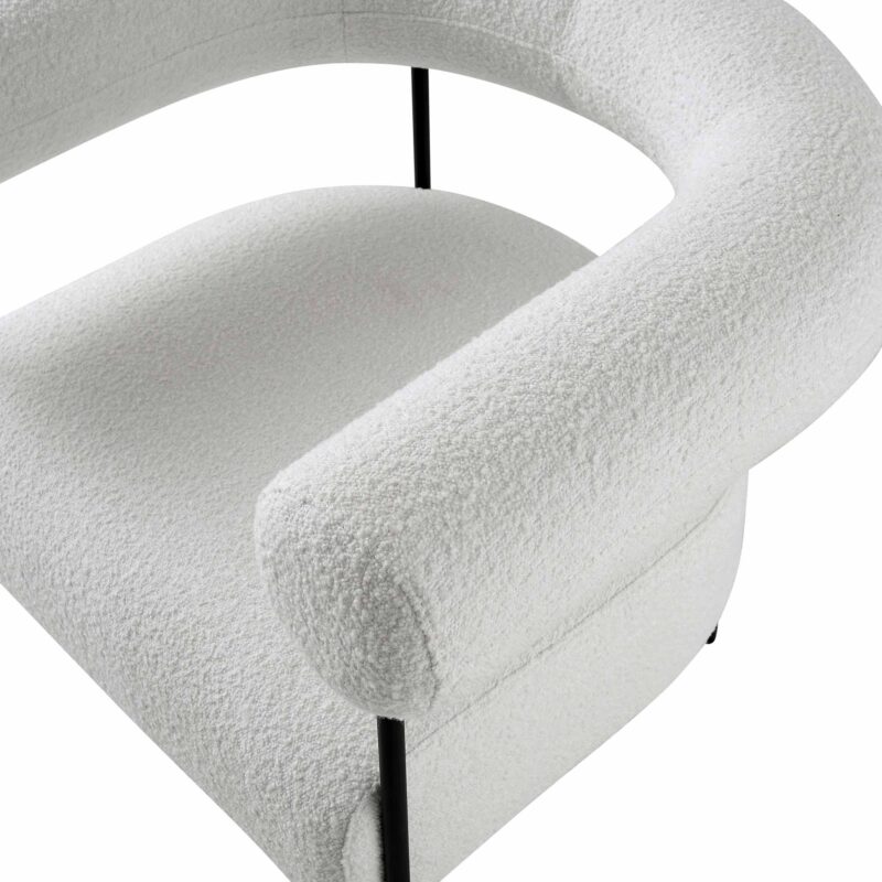 Fulbourn White Boucle Armchair - Image 8