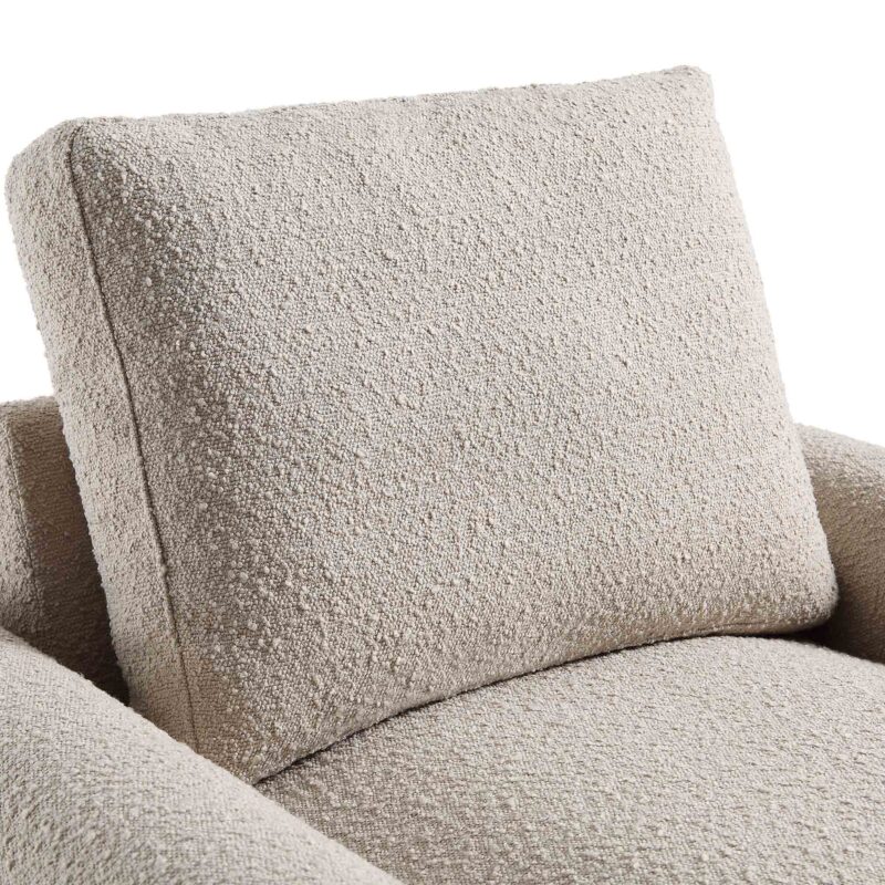 Hampstead Taupe Boucle Curved Armchair - Image 8