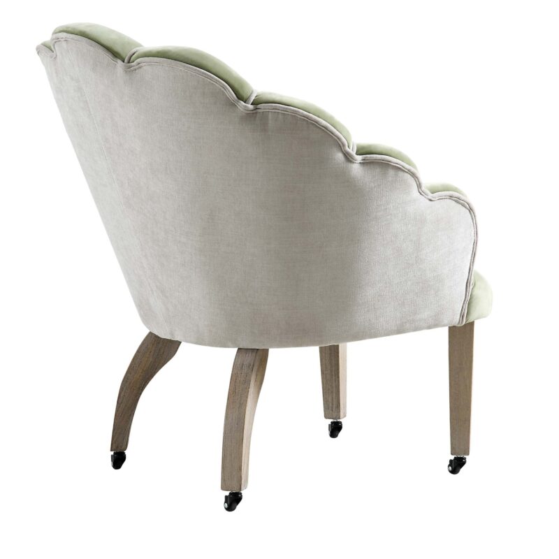 Barnard Scalloped Clam Chair, Lichen Velvet - Image 8
