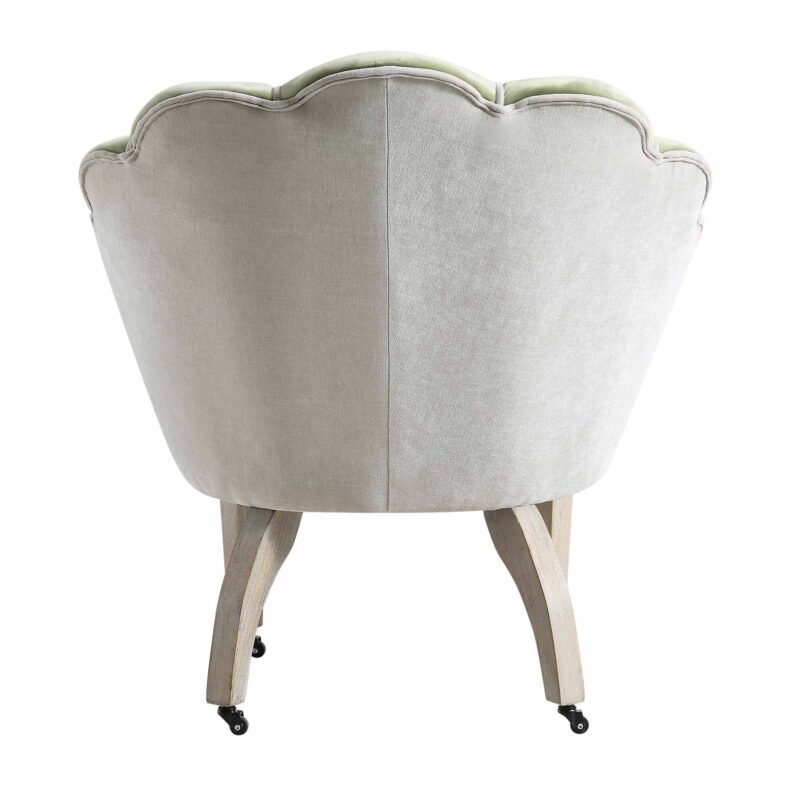 Barnard Scalloped Clam Chair, Lichen Velvet - Image 9