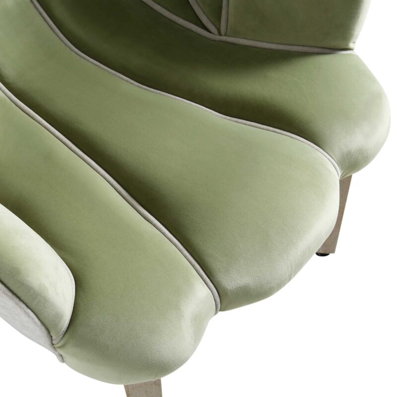 Barnard Scalloped Clam Chair, Lichen Velvet - Image 11