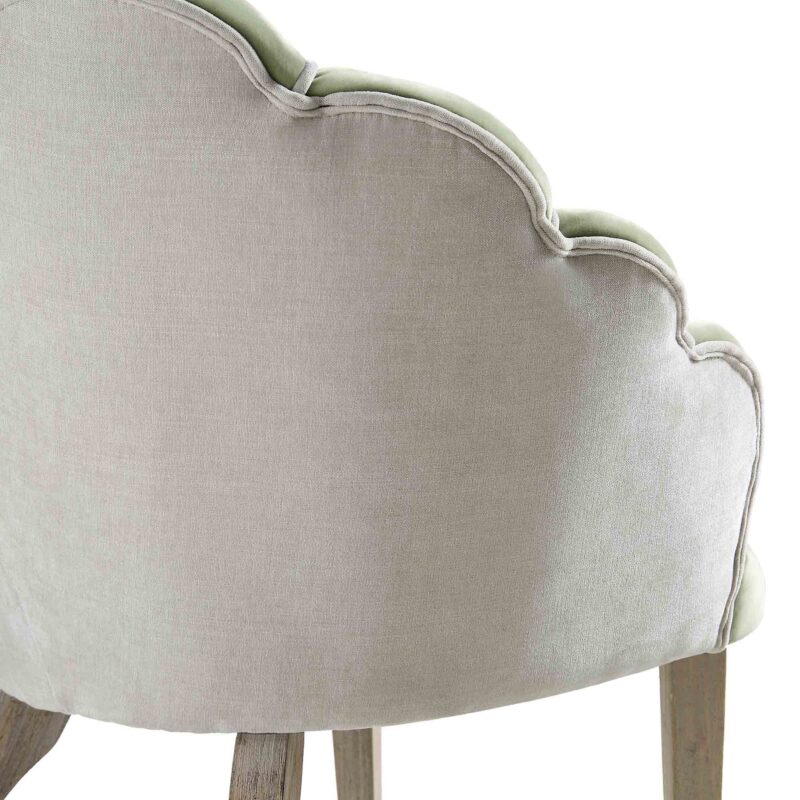 Barnard Scalloped Clam Chair, Lichen Velvet - Image 13