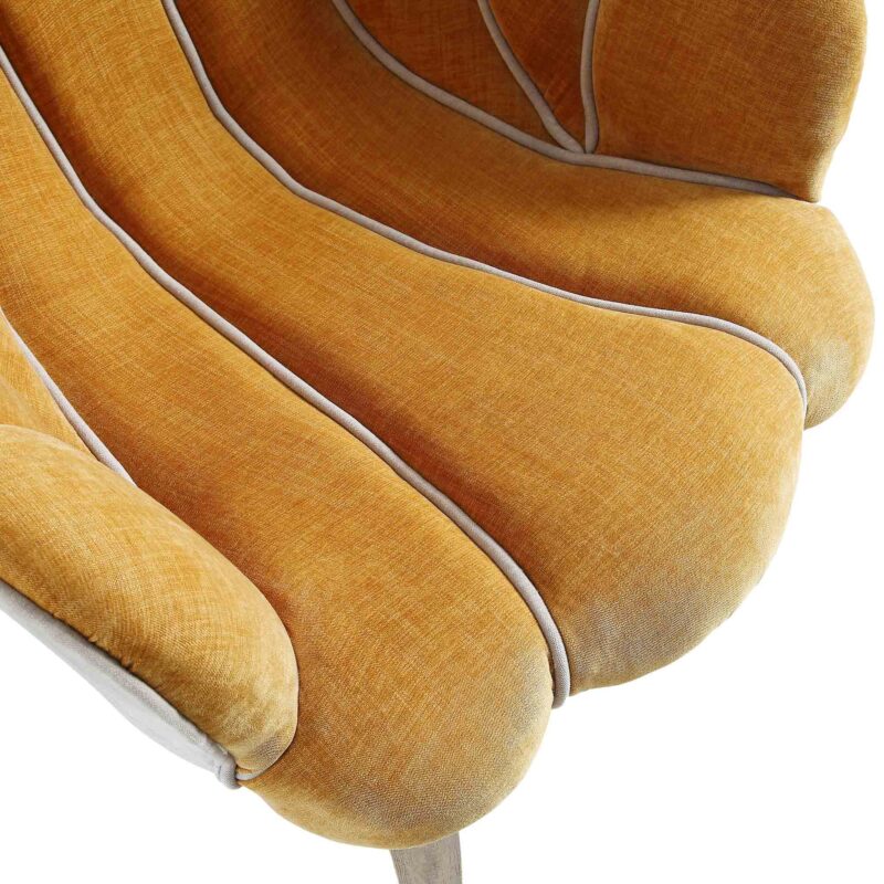 Barnard Scalloped Clam Chair, Mustard Chenille - Image 11