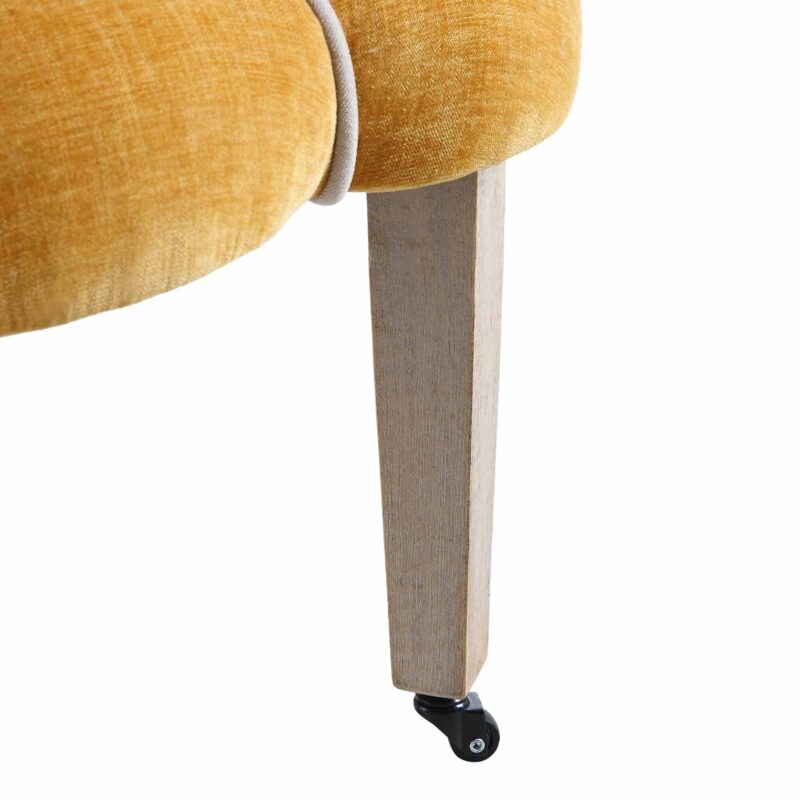 Barnard Scalloped Clam Chair, Mustard Chenille - Image 12