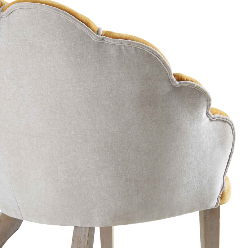 Barnard Scalloped Clam Chair, Mustard Chenille - Image 13