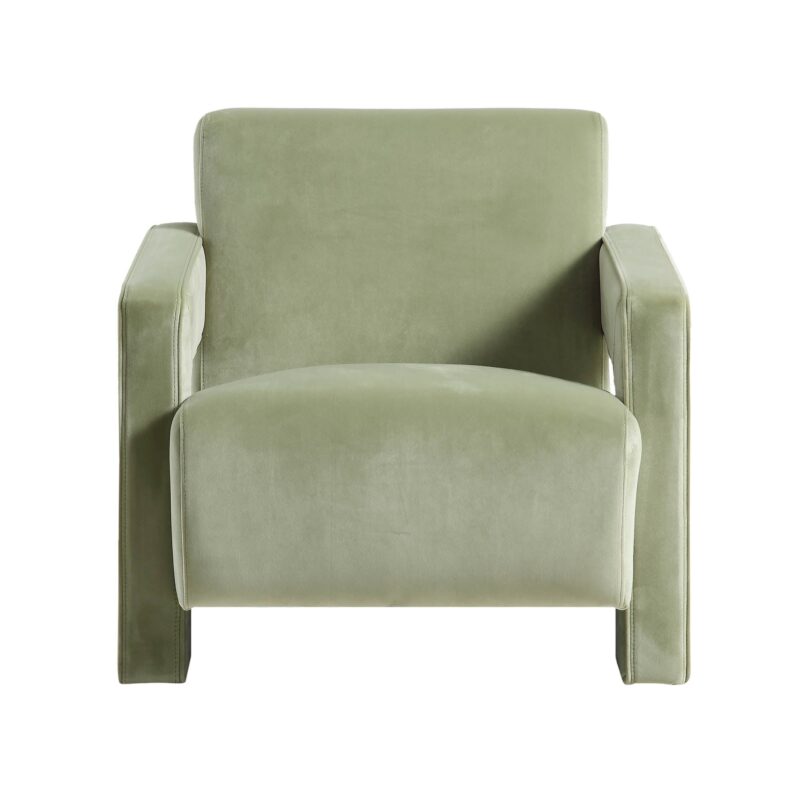 Brompton Sculptural Armchair, Lichen Velvet - Image 4