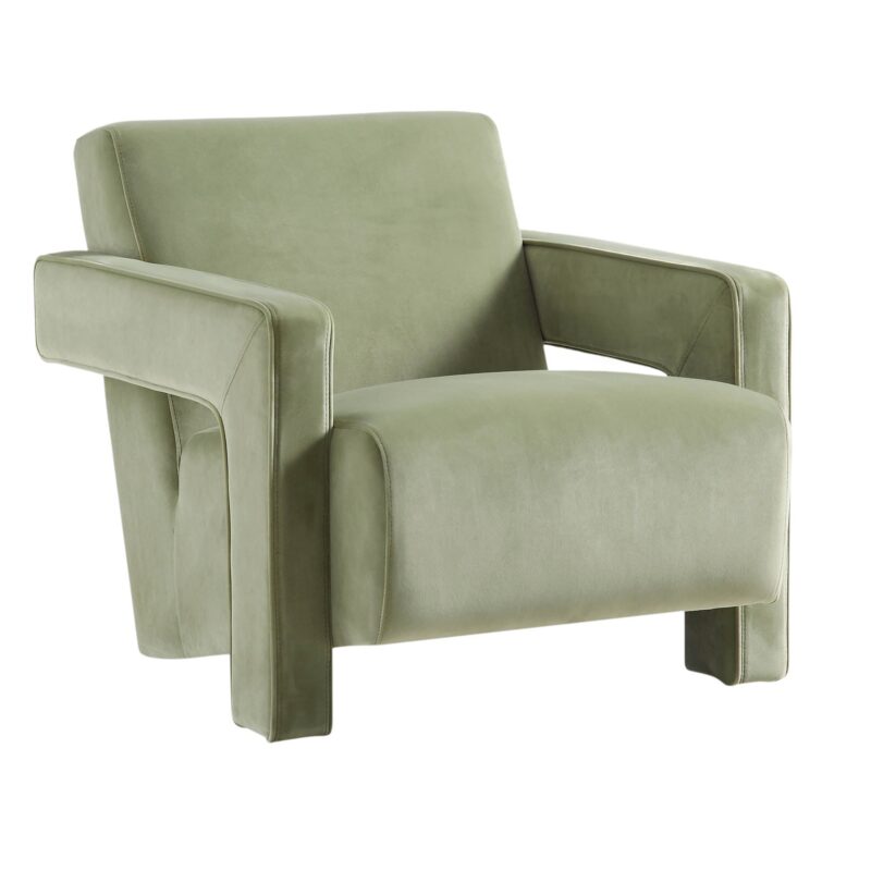 Brompton Sculptural Armchair, Lichen Velvet - Image 5